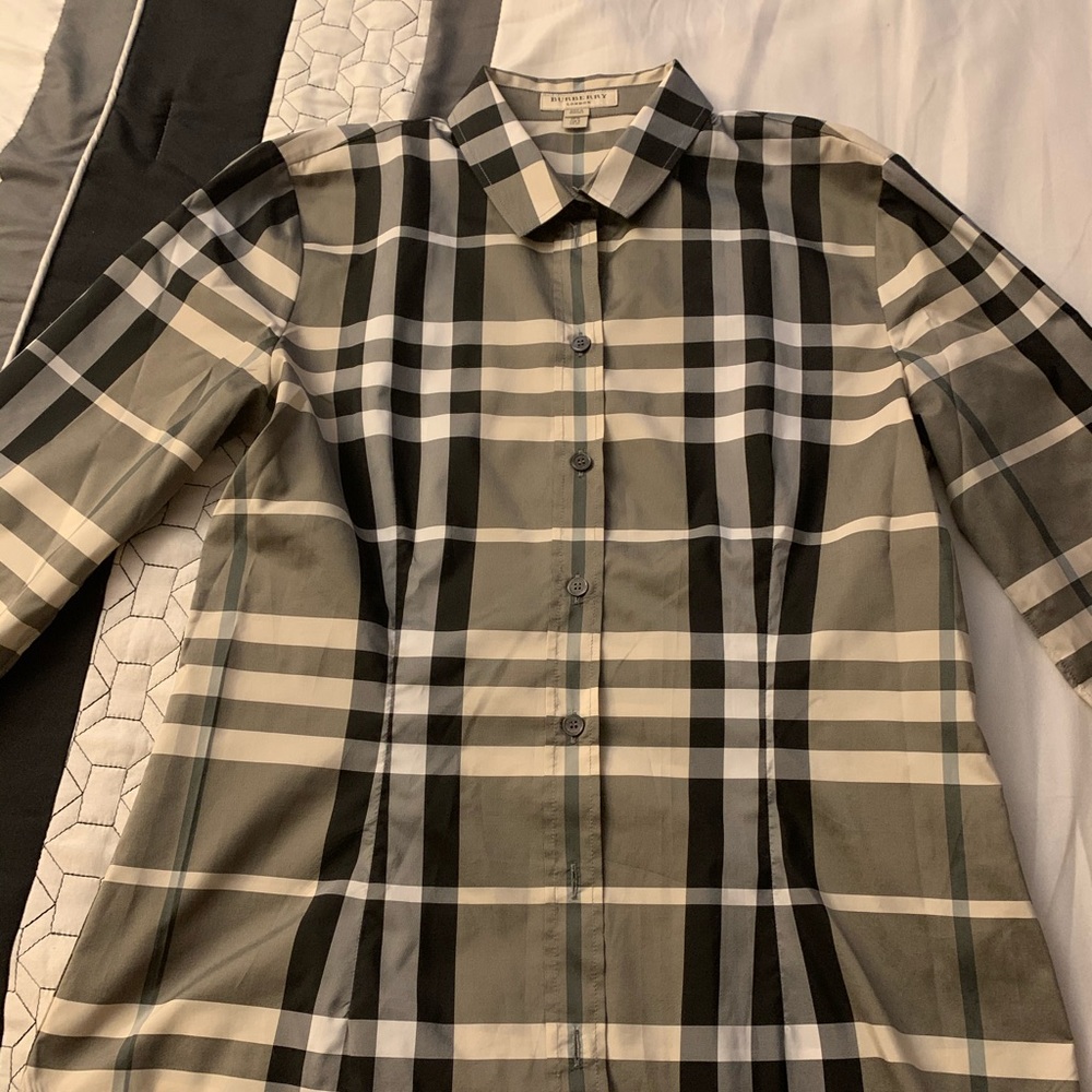 Ladies Burberry London Plaid shirt